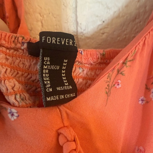 Two Forever 21 Floral shirts in Coral and White - Picture 5 of 8